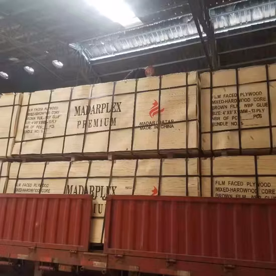 Mercado do Oriente Médio 12mm 18mm Filme de núcleo de madeira compensada marítima enfrentada para cofragem de concreto